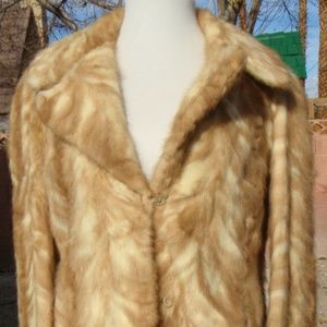 Vintage Retro 1950s/60s Design Full-Length Custom Classic VTG Era Small Fur Coat